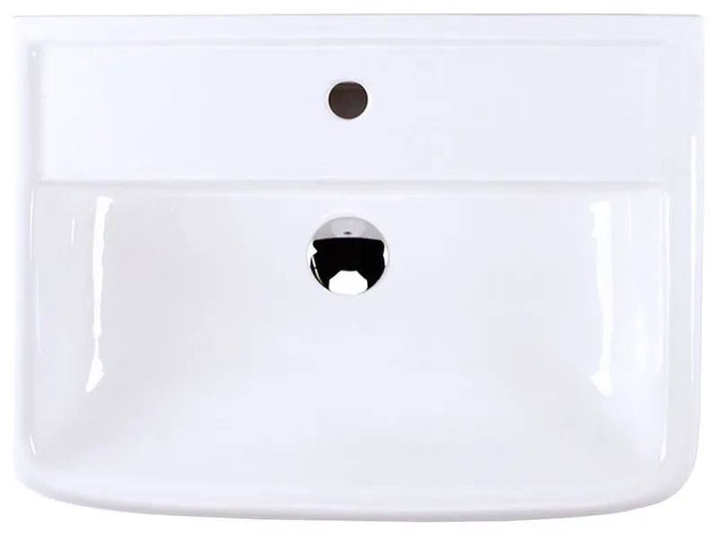 Lacava Alia Collection Lavatory w/Overflow, 1 Faucet Hole, White