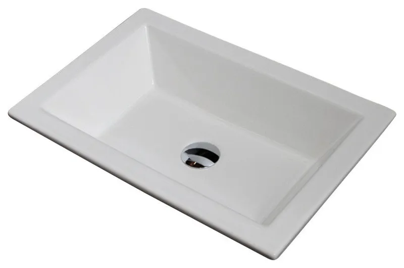 Lacava Sottile Collection Self-rimming Porcelain Lavatory, White