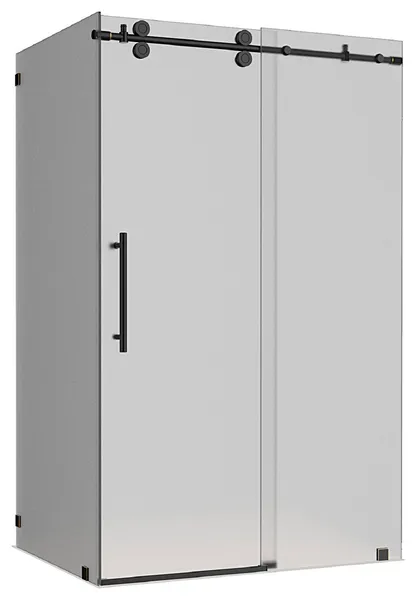 Langham 44-48"x33 7/16"x75" Completely Frameless Sliding Shower Enclosure