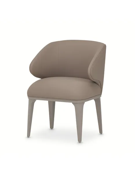 Lanterna Vanity Chair, Silver Mist