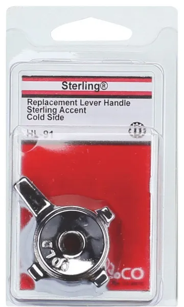 Lasco HL-91 Sterling D-Broach Accent Cold Faucet Handle, Chrome