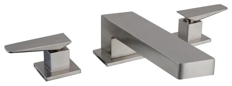 Latoscana QUPW102   Quadro Roman Tub w/ Lever Handles In Brushed Nickel