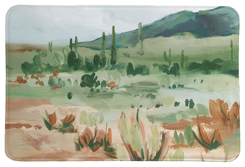 Laural Home Cactus Field Memory Foam Rug