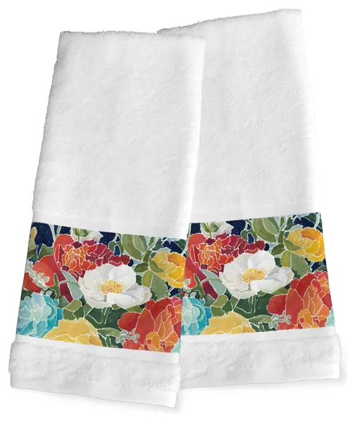 Laural Home Midnight Floral Hand Towels, Set of 2