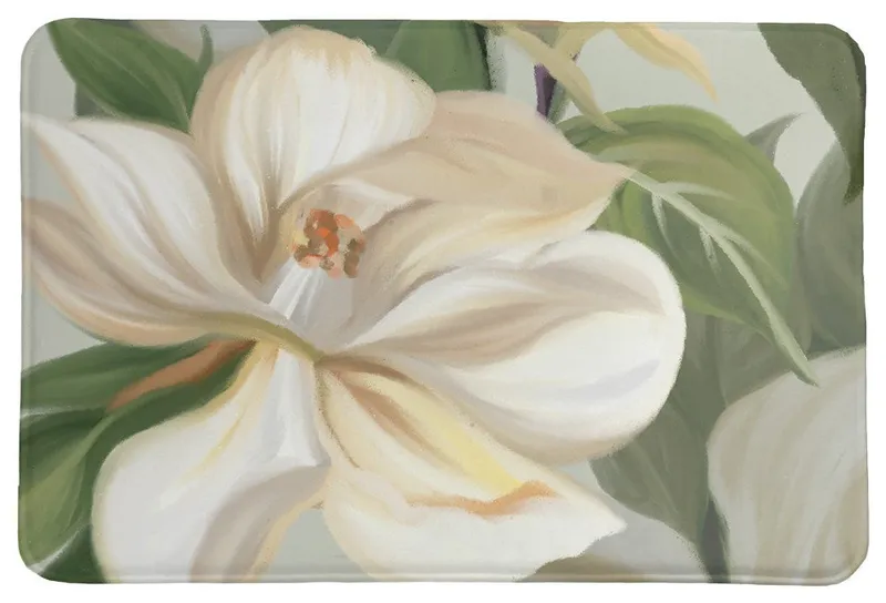 Laural Home Soft Floral Petals Memory Foam Rug