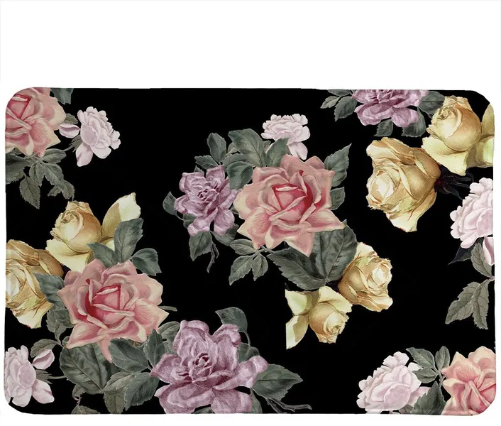 Laural Home Sophia Floral Memory Foam Rug