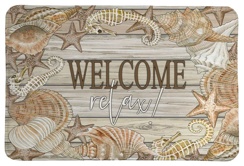 Laural Home Welcome Shellax Memory Foam Rug