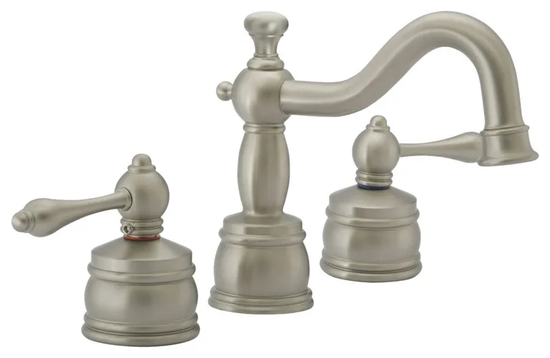Lavatory Two Lever 6" - 16" Adjustable Widespread Faucet with Solid Brass Pop-Up