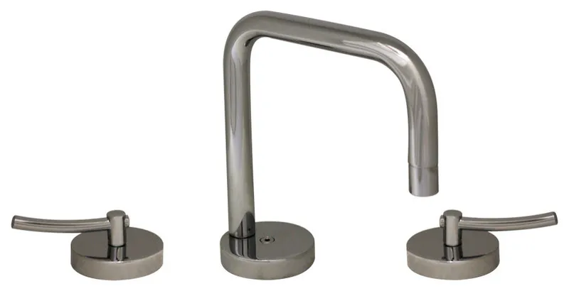 Lavatory Widespread Faucet with Swivel Spout, Pop-up Waste and Lever Handles