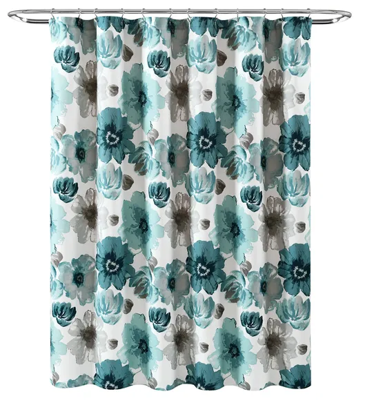 Leah Shower Curtain, 72"x72", Blue