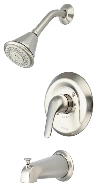 Legacy Single Handle Tub and Shower Trim Set, Brushed Nickel