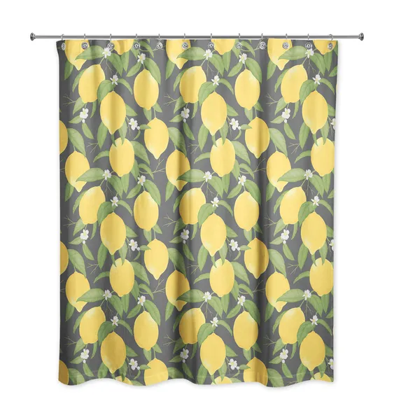 Lemon Pattern 2 71x74 Shower Curtain