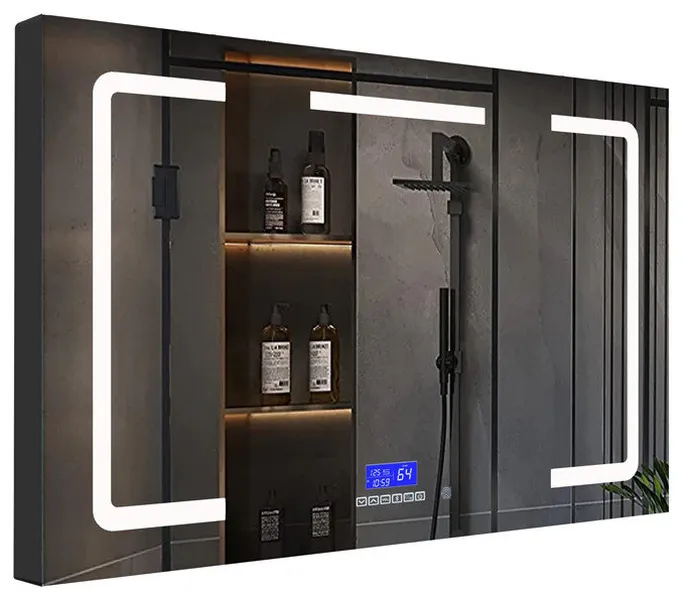 Lexora Lesina LED Medicine Cabinet, Defogger, 48"