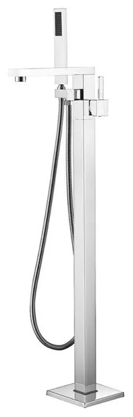 Lexora Mare Single Freestanding Bathtub Faucet With Hand Shower, Chrome
