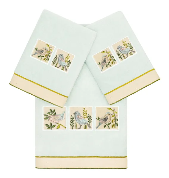 Linum Home Textiles 100% Turkish Cotton BELINDA 3PC Embellished Towel Set