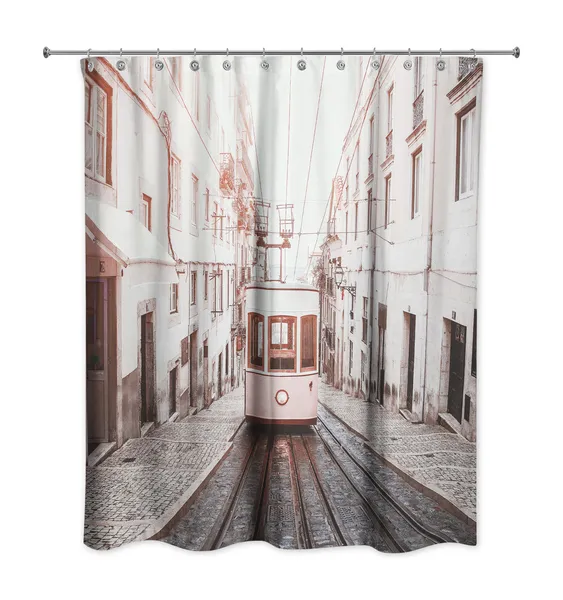 Lisbon Trolley 71"x74" Shower Curtain