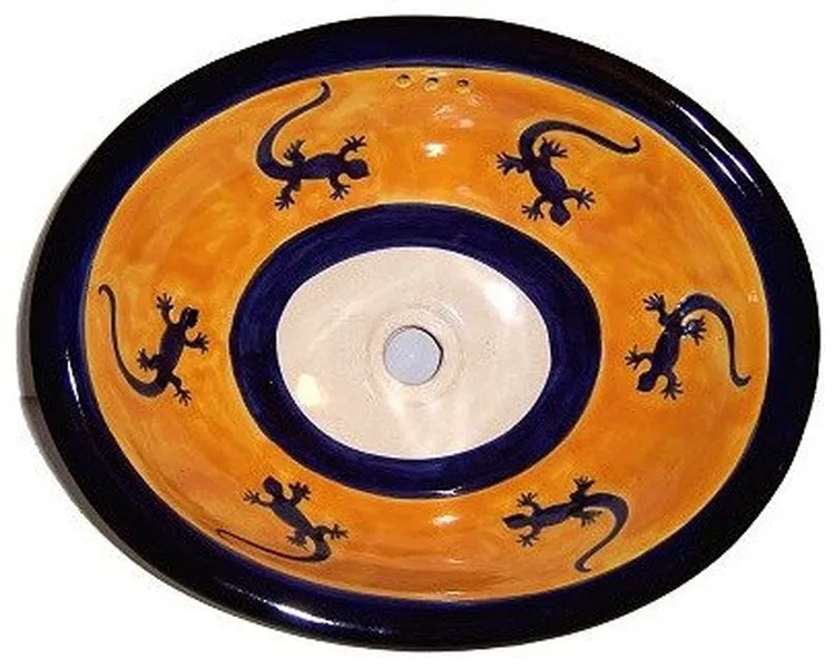Lizard Ceramic Talavera Sink
