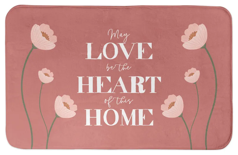 Love Heart Home 34x21 Bath Mat
