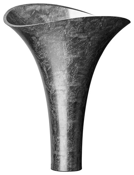 Love Lux Modern Pedestal Sink, Silver Leaf