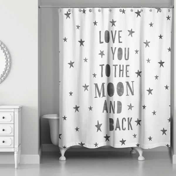 Love You to the Moon and Back 71x74 Shower Curtain