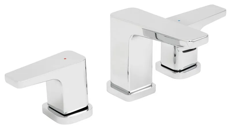 Low Lead Chrome Bathroom Faucet with Dual Handles and WaterSense Flow
