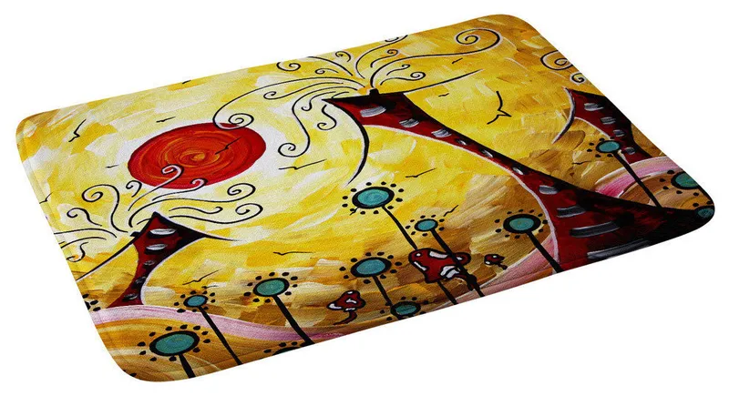 madart Inc. Good Morning Memory Foam Bath Mat, 17"x24"