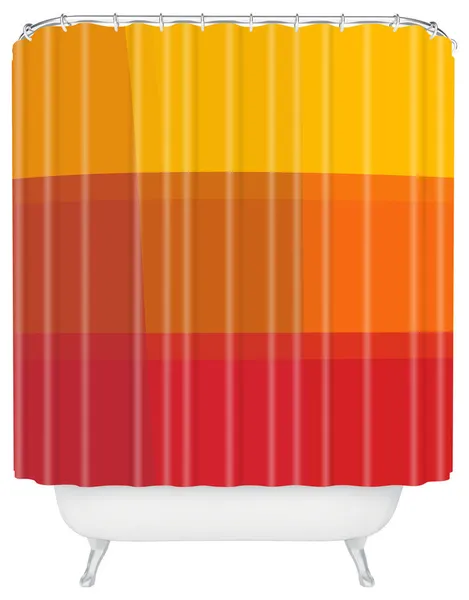 Madart Inc Orange Sorbet Shower Curtain