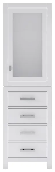 Madison Collection Linen Cabinet, White