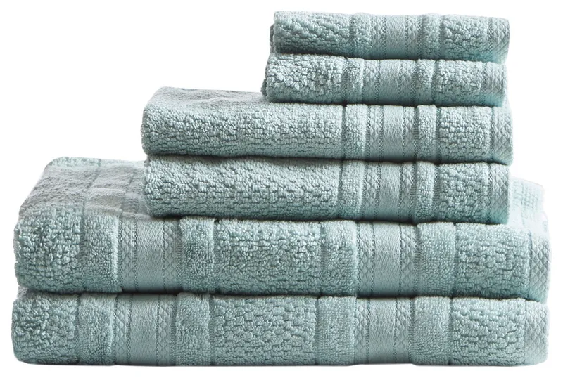 Madison Park Essentials Adrien Cotton Quick Dry Bath Towel 6 Piece Set