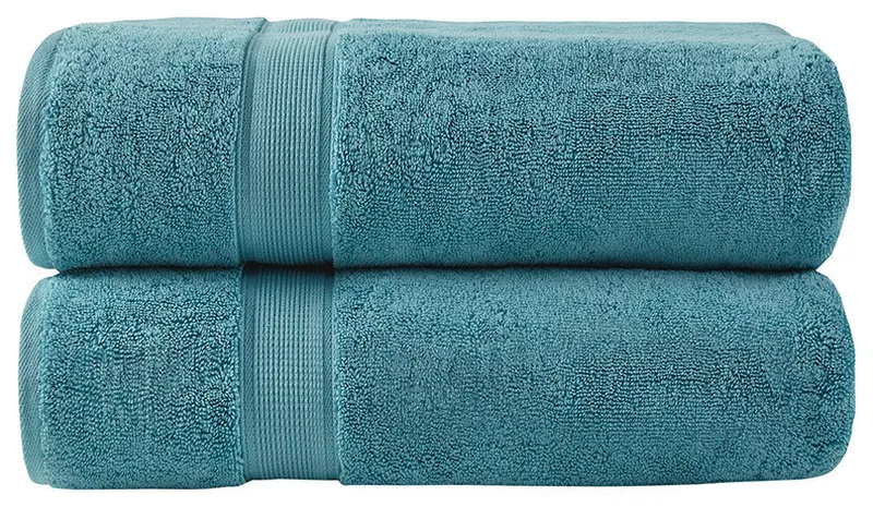 Madison Park Signature 800gsm 2-Piece Oversized Bath Sheet Towel Set, Aqua