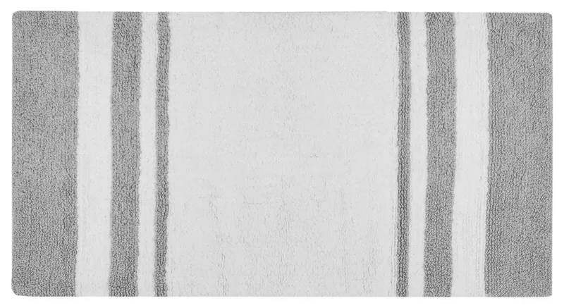 Madison Park Spa Cotton Reversible Bath Rug, Grey