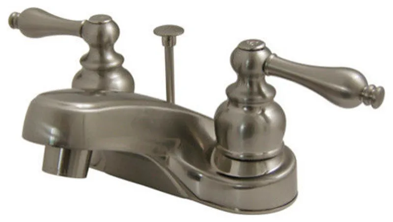 Magellan Centerset Lavatory Faucet,Lever Handles, ABS Pop-Up,Satin Nickel