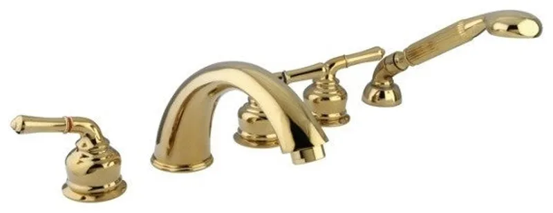 Magellan Three Handle Roman Tub Filler with Hand Shower