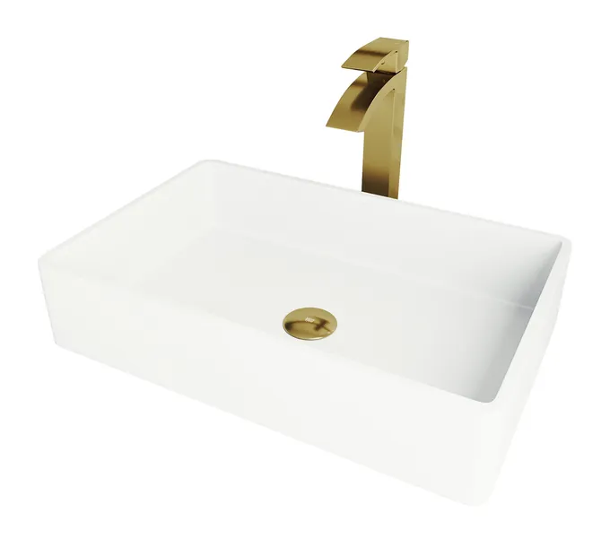 Magnolia 21"L x 14"W MatteStone Vessel Sink and Duris 12"H Faucet Set