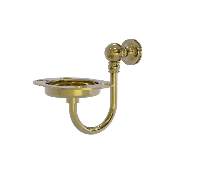 Mambo Tumbler and Toothbrush Holder, Unlacquered Brass