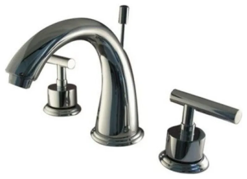 Manhattan Two Handle 8" to 16" Widespread Lavatory Faucet With Brass Pop-up