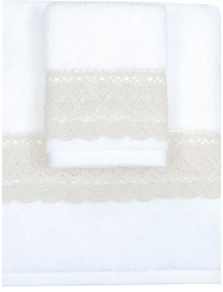 Mediterranean Crochet Edge Towel Set