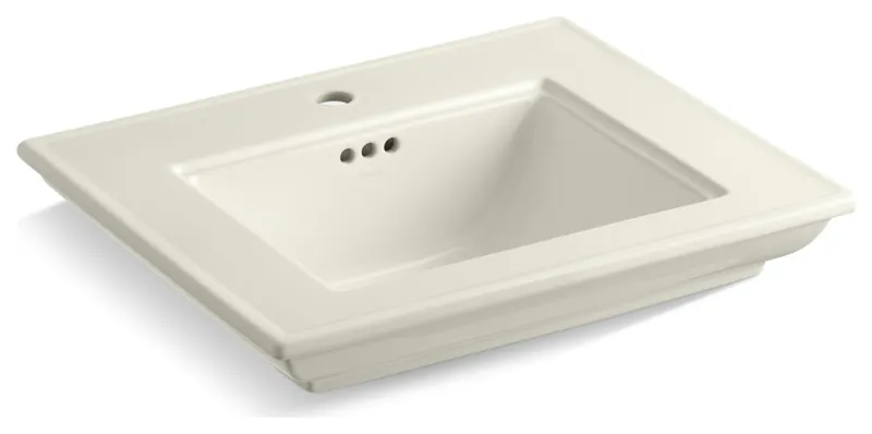 Memoirs Fireclay Pedestal Bathroom Sink Less Pedestal/Legs, Biscuit