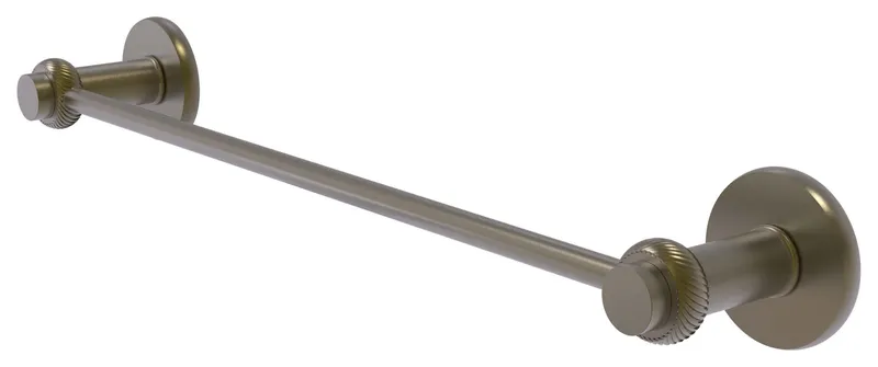 Mercury 18" Towel Bar with Twist Accent, Antique Brass