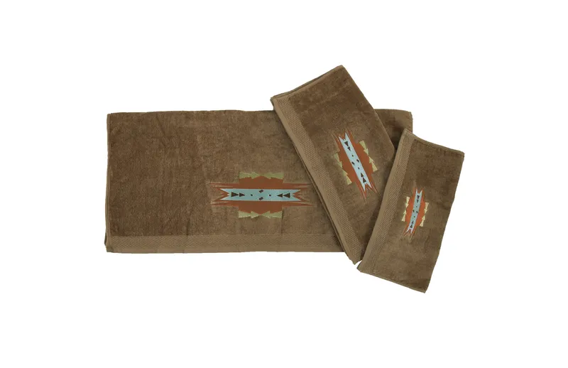 Mesa Towel Set, Mocha, 3 Piece