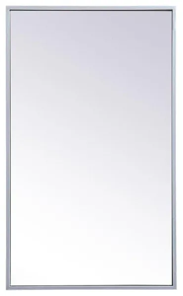 Metal Mirror Medicine Cabinet 17"x28", Silver Finish