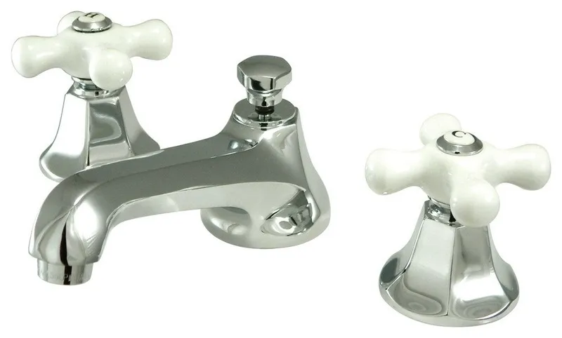 Metropolitan Two Handle 8" to 16"Widespread Lavatory Faucet with Brass Pop-up