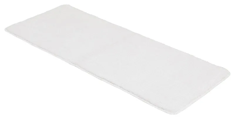 Microfiber Polyester Double Sink Bath Mat Runner - 48"L x 20"W, Pure White