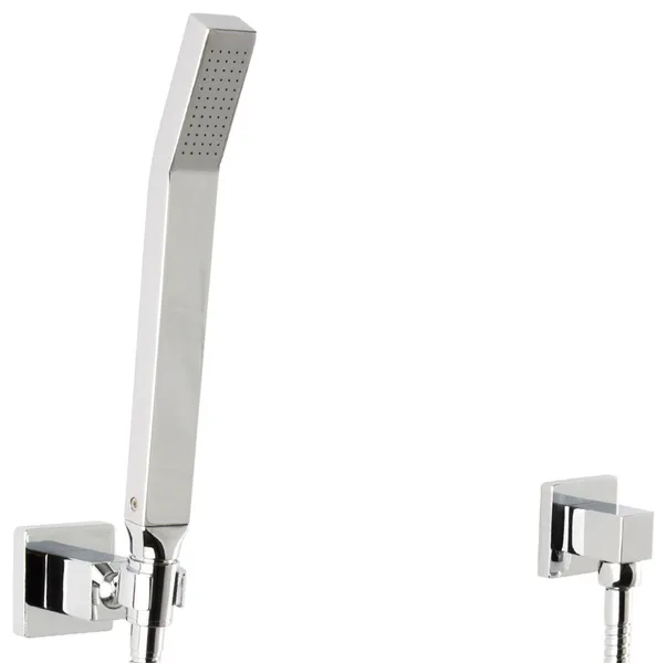 Milan Flexible Hose Shower Kit With Separate Water Outlet, Chrome