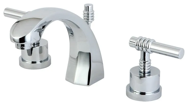 Milano Two Handle 8" to 16" Widespread Lavatory Faucet With Brass Pop-up