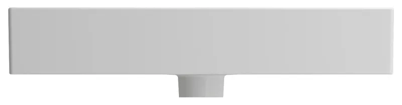 Milano Wall-Mounted Sink Fireclay 24 in. 1-Hole with Overflow in Matte White