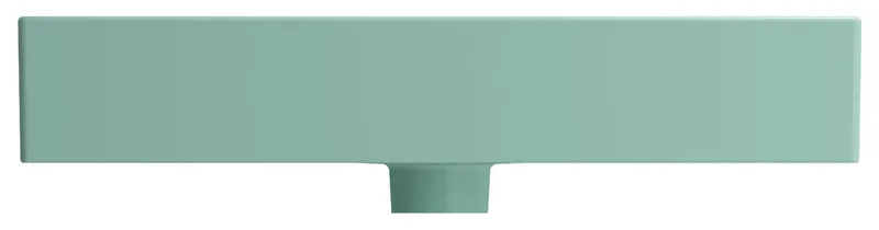 Milano Wall-Mounted Sink Fireclay 24in. 1-Hole with Overflow in Matte Mint Green