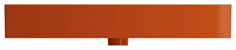 Milano Wall-Mounted Sink Fireclay 32 in. 3-Hole with Overflow in Orange