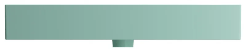 Milano Wall-Mounted Sink Fireclay 32in. 3-Hole with Overflow in Matte Mint Green