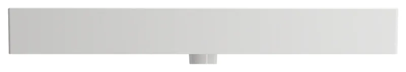 Milano Wall-Mounted Sink Fireclay  39.75 in. 1-Hole with Overflow in White